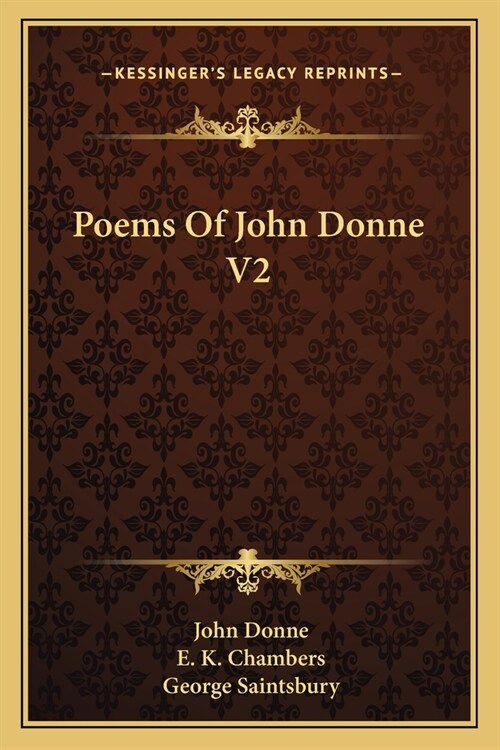 Poems Of John Donne V2 (Paperback)