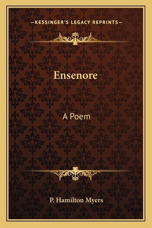 Ensenore: A Poem (Paperback)