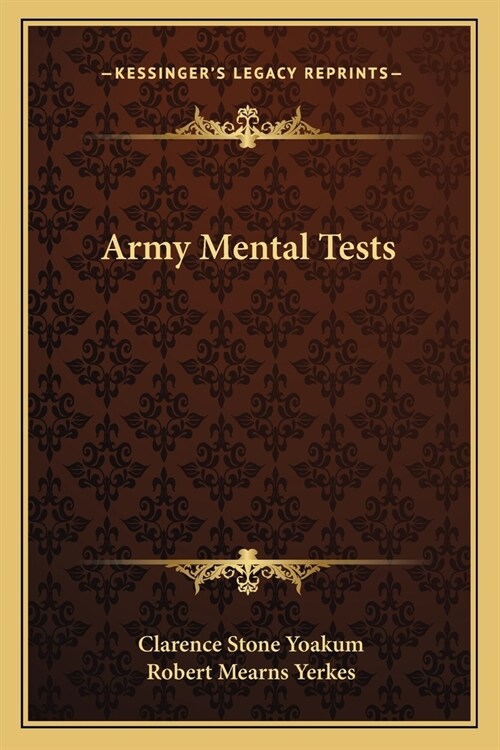 Army Mental Tests (Paperback)