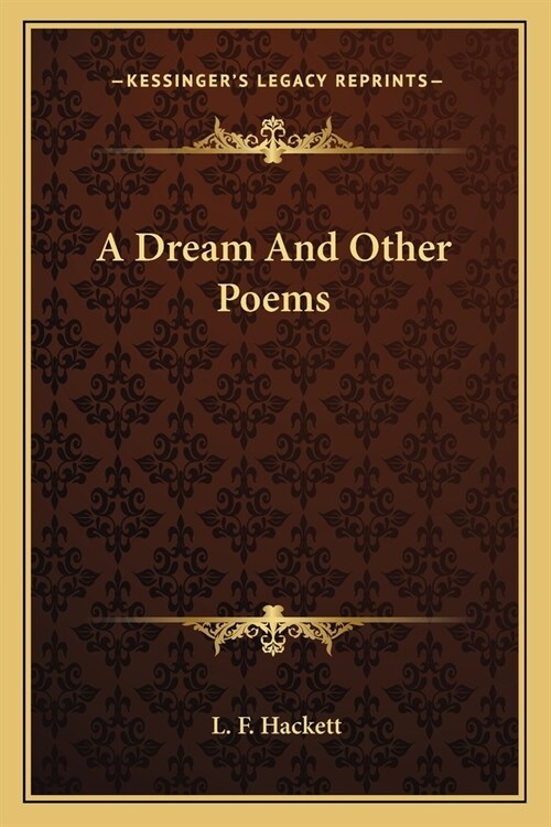 A Dream And Other Poems (Paperback)