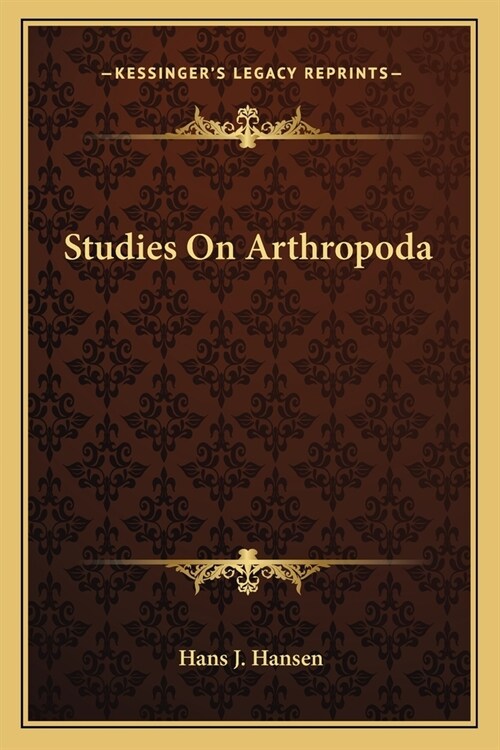 Studies On Arthropoda (Paperback)