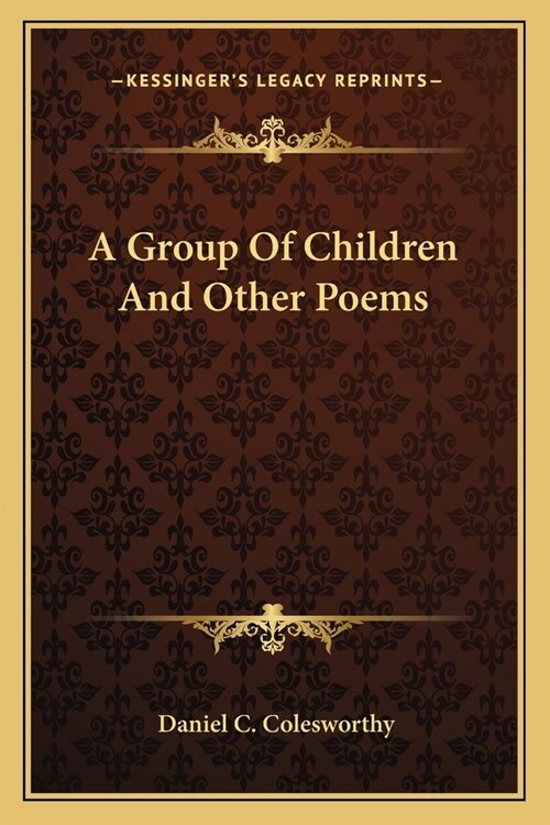 A Group Of Children And Other Poems (Paperback)