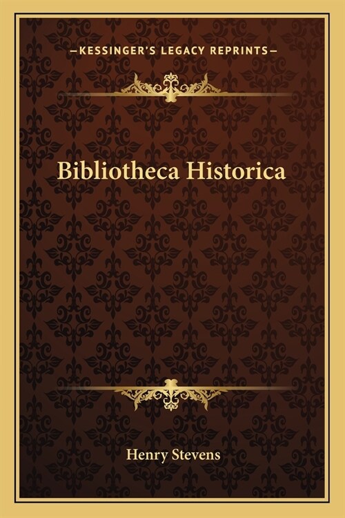 Bibliotheca Historica (Paperback)