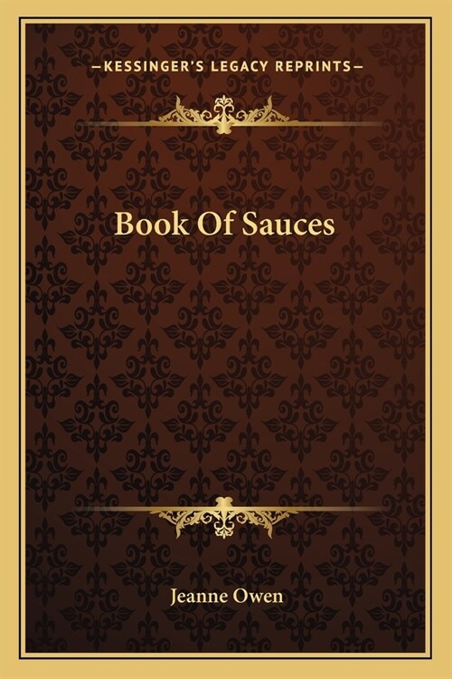 Book Of Sauces (Paperback)