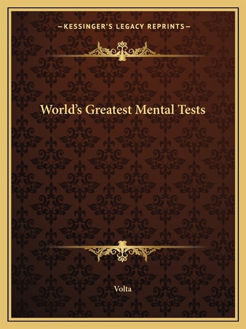 Worlds Greatest Mental Tests (Paperback)