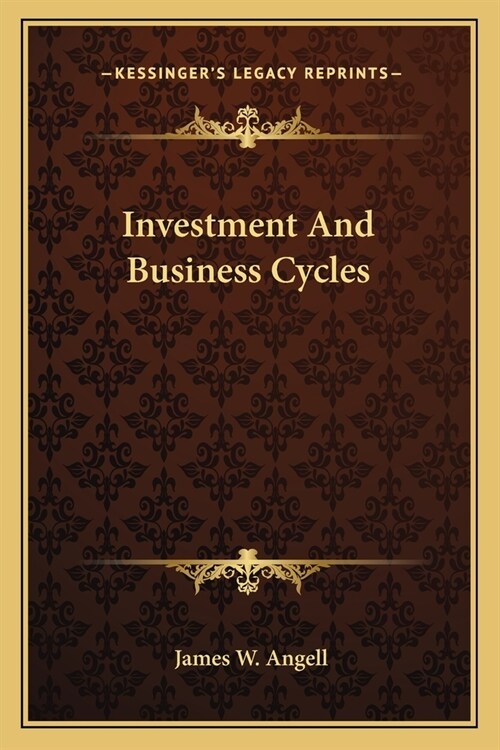 Investment And Business Cycles (Paperback)