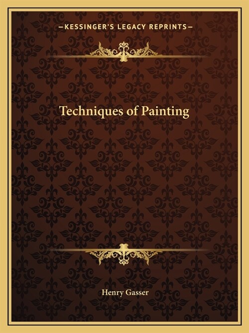 Techniques of Painting (Paperback)
