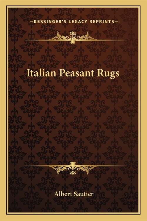 Italian Peasant Rugs (Paperback)