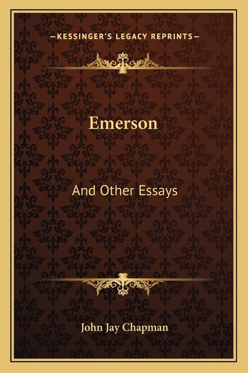 Emerson: And Other Essays (Paperback)
