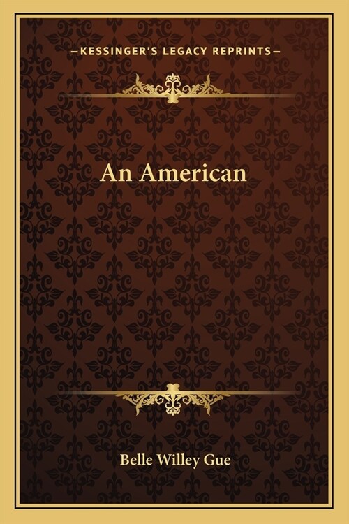An American (Paperback)