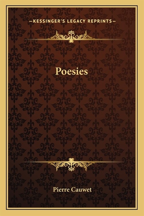 Poesies (Paperback)