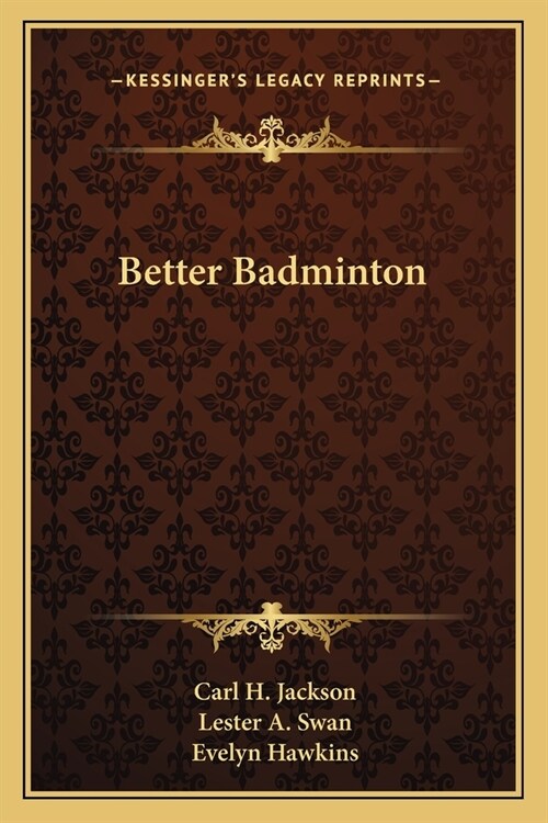 Better Badminton (Paperback)