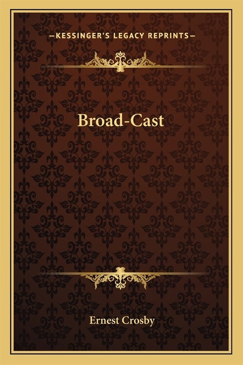 Broad-Cast (Paperback)