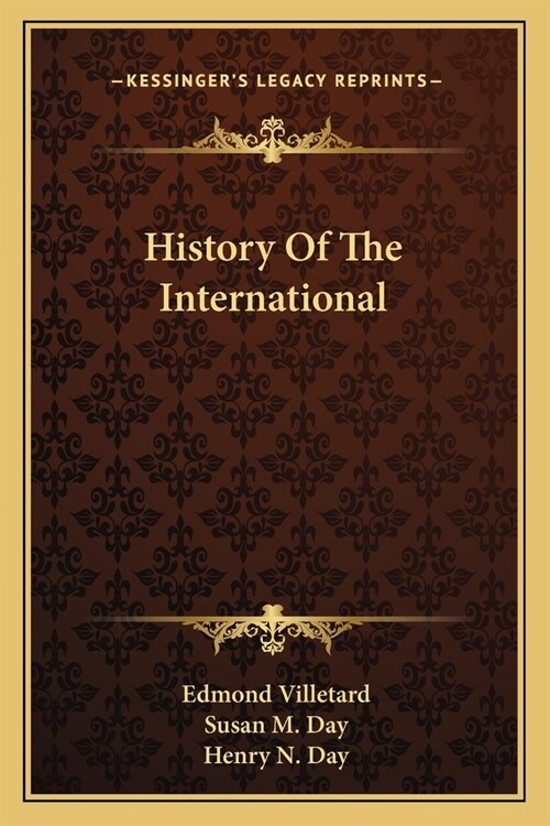History Of The International (Paperback)