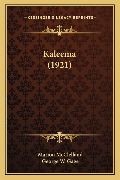 Kaleema (1921) (Paperback)