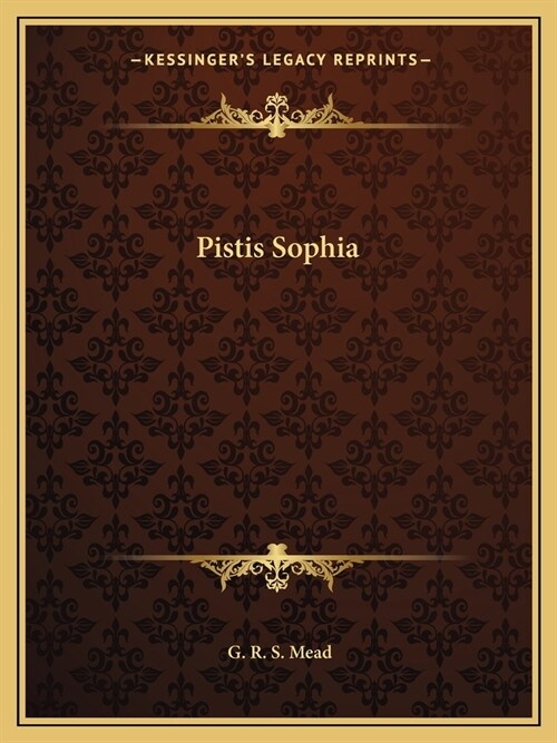 Pistis Sophia (Paperback)