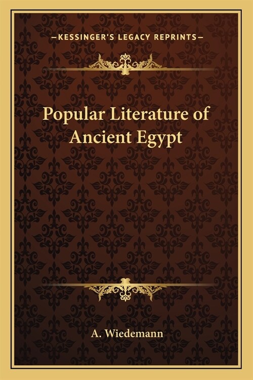 Popular Literature of Ancient Egypt (Paperback)