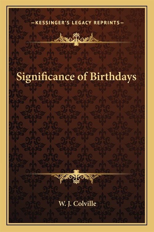 Significance of Birthdays (Paperback)