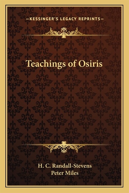 Teachings of Osiris (Paperback)