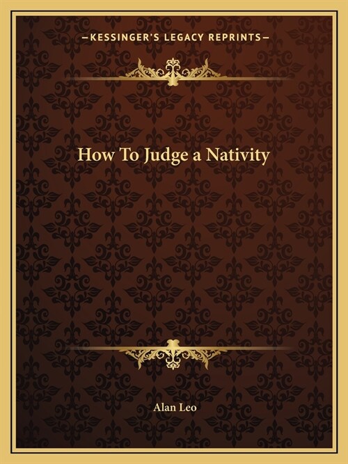 How To Judge a Nativity (Paperback)
