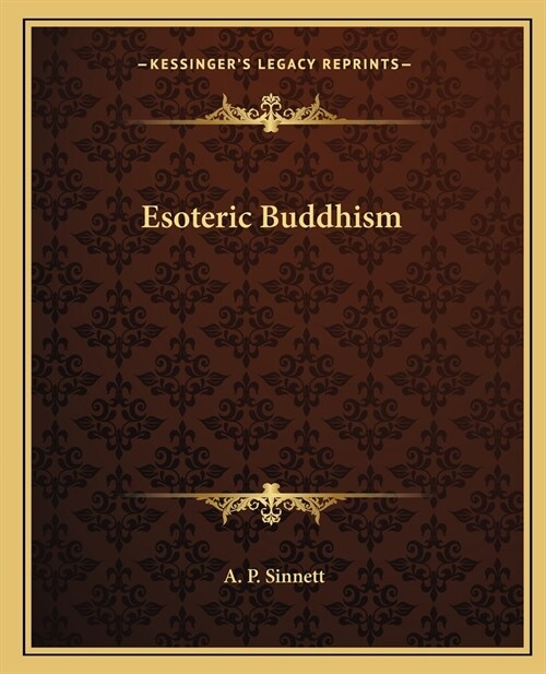 Esoteric Buddhism (Paperback)
