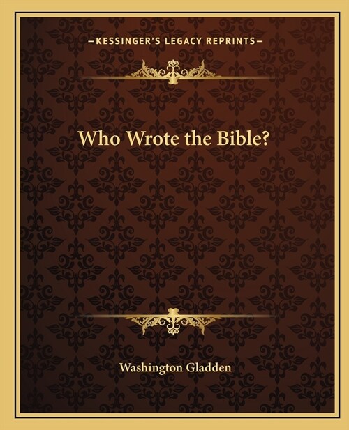 Who Wrote the Bible? (Paperback)