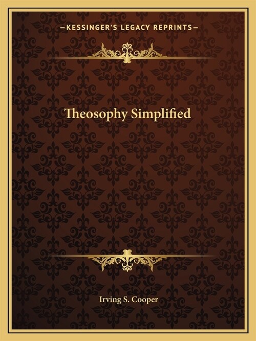 Theosophy Simplified (Paperback)