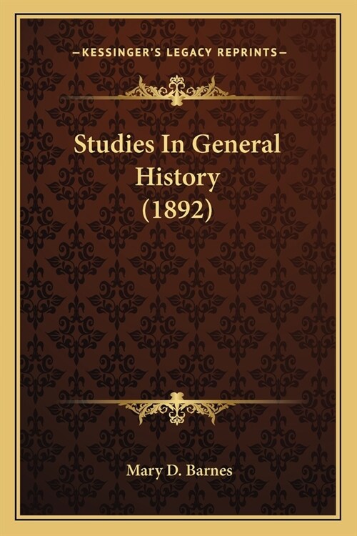 Studies In General History (1892) (Paperback)