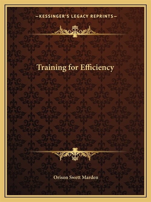 Training for Efficiency (Paperback)