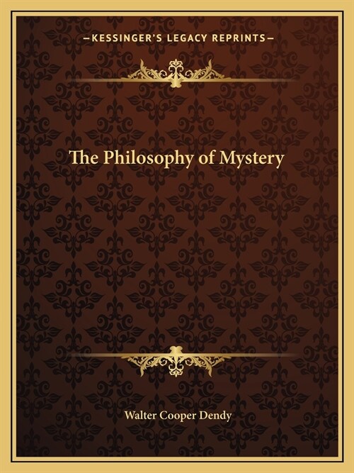 The Philosophy of Mystery (Paperback)