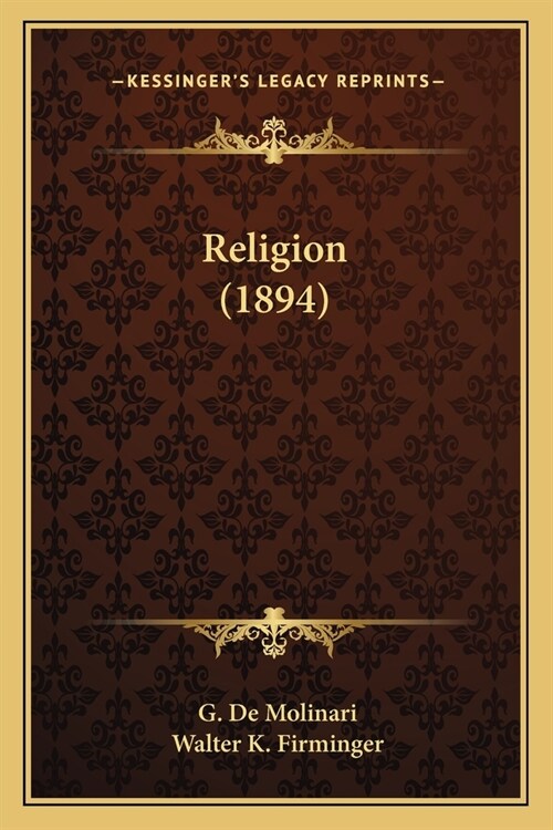 Religion (1894) (Paperback)