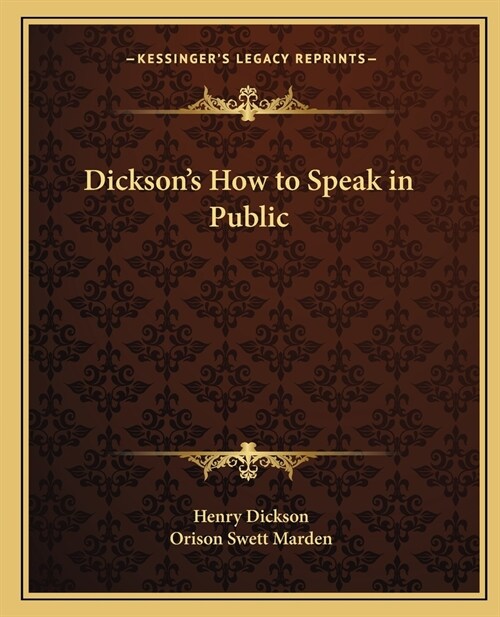 Dicksons How to Speak in Public (Paperback)