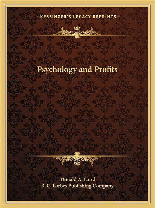 Psychology and Profits (Paperback)