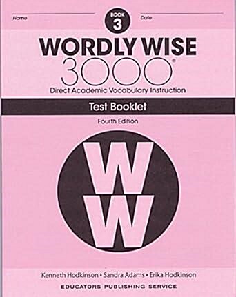 [중고] Wordly Wise, Grade 3 Test Booklet (Paperback, 4th)