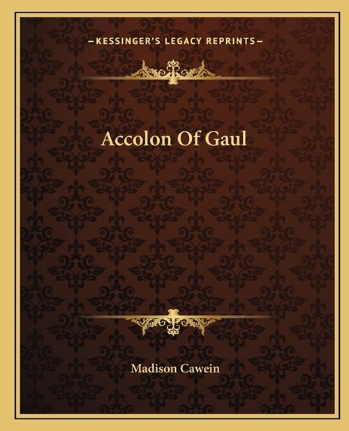 Accolon Of Gaul (Paperback)