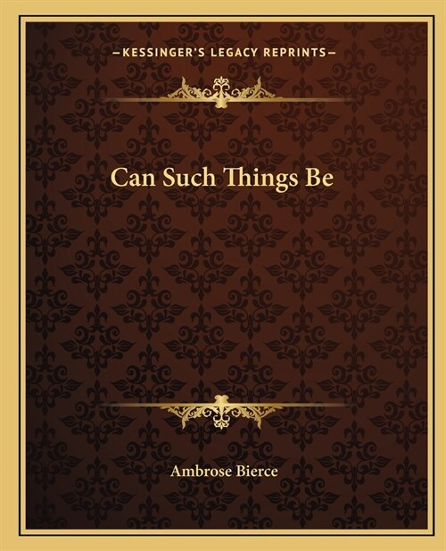 Can Such Things Be (Paperback)