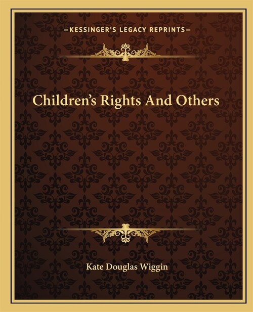 Childrens Rights And Others (Paperback)