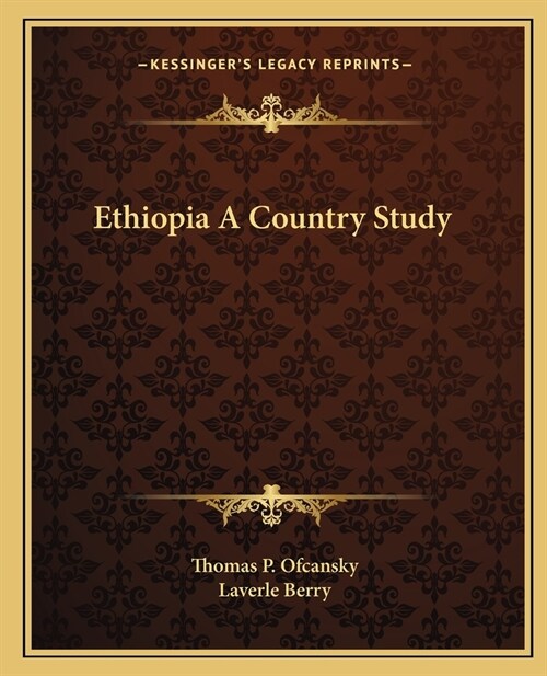 Ethiopia A Country Study (Paperback)