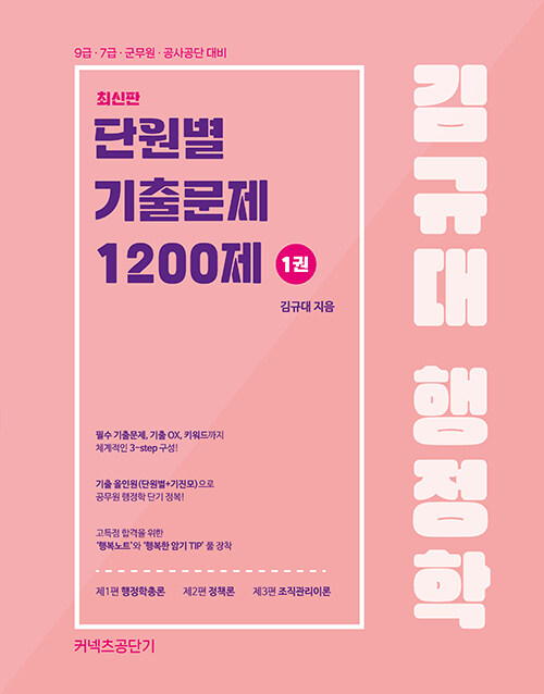 [중고] 2024 김규대 행정학 단원별 기출문제집 1200제 - 전2권
