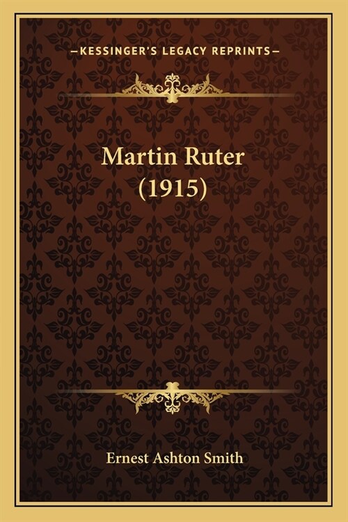 Martin Ruter (1915) (Paperback)