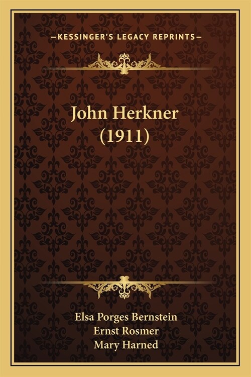 John Herkner (1911) (Paperback)