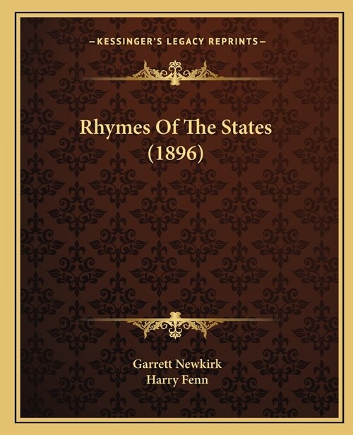 Rhymes Of The States (1896) (Paperback)