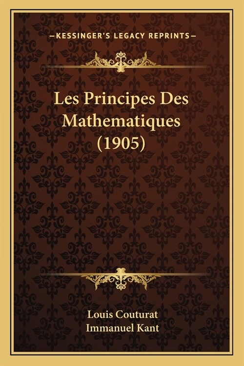 Les Principes Des Mathematiques (1905) (Paperback)