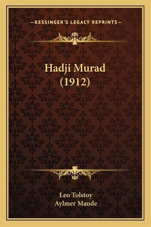 Hadji Murad (1912) (Paperback)