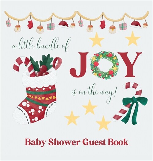 Christmas Baby Shower Guest Book (hardback) (Hardcover)