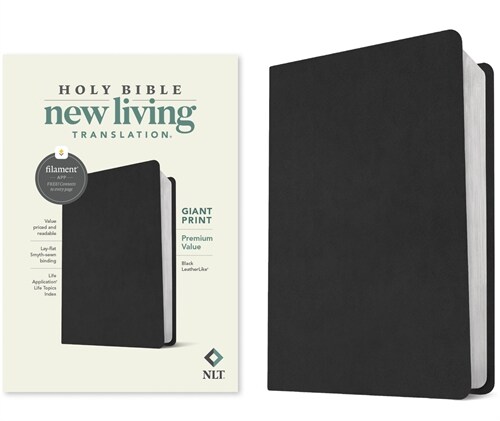 NLT Giant Print Premium Value Bible, Filament-Enabled Edition (Leatherlike, Black) (Imitation Leather)