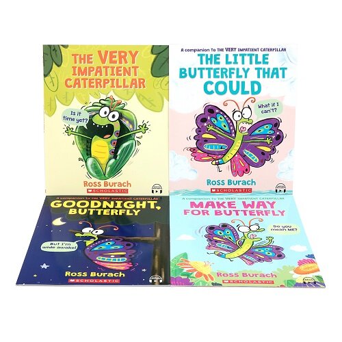 A Very Impatient Caterpillar Book 시리즈 페이퍼백 4종 세트 : StoryPlus QR 포함 (Paperback 4권 + QR)