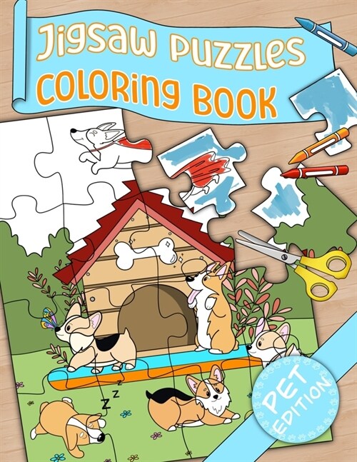 Jigsaw Puzzles Coloring Book: Pet Edition (Paperback)