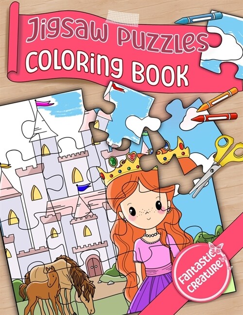 Jigsaw Puzzles Coloring Book: Fantastic creature edition (Paperback)