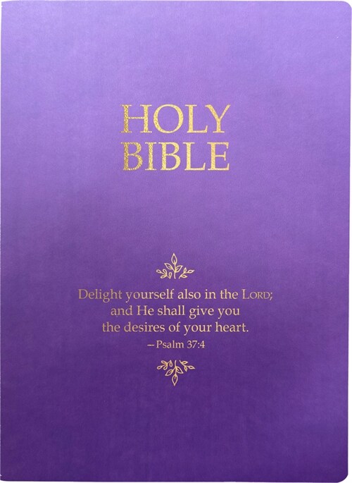 KJV Holy Bible, Delight Yourself in the Lord Life Verse Edition, Large Print, Royal Purple Ultrasoft: (Red Letter) (Imitation Leather)